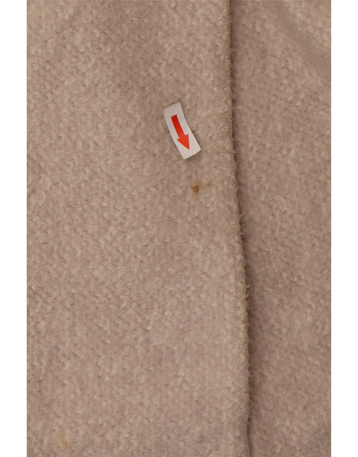 Zara Femme Pull Pardessus UK 10 Petit Gris Coton