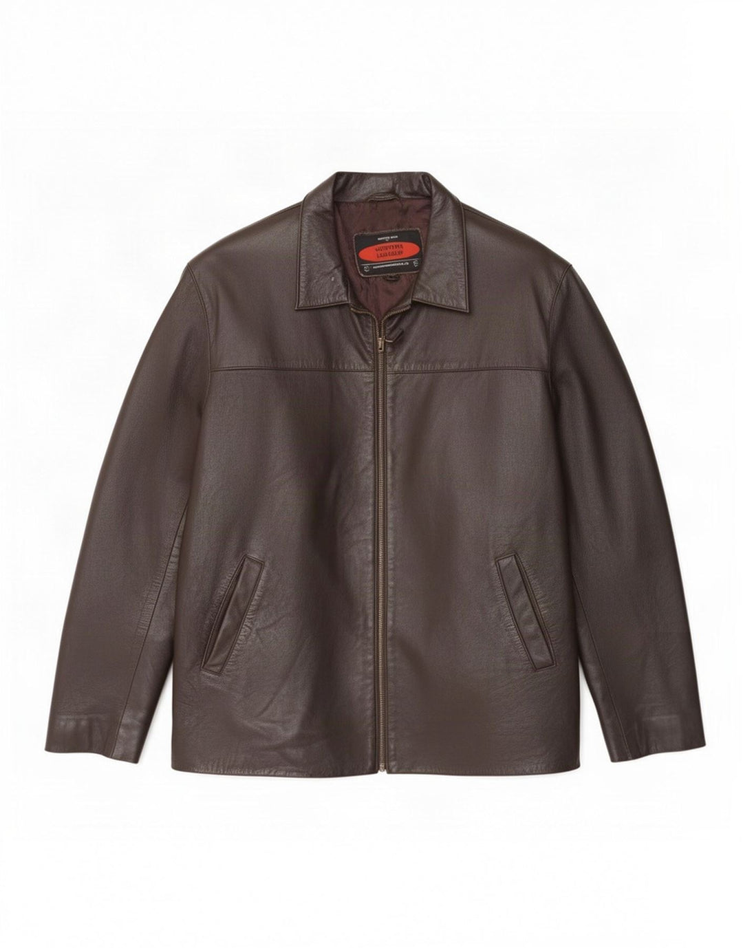MONTANA Veste en cuir pour homme UK 40 Large Marron