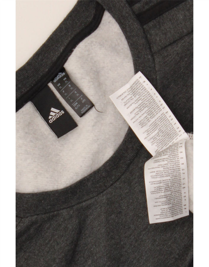 Adidas Sweat-shirt pour homme XL Gris Coton