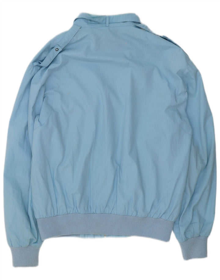 vintage Mens Military Bomber Jacket UK 36 Petit Bleu Polyester