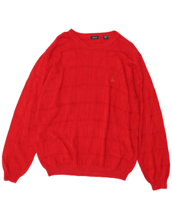 Izod Pull col rond homme XL coton rouge