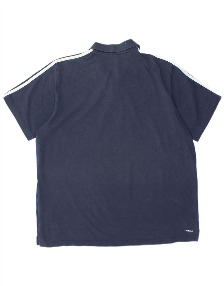 ADIDAS Polo Climalite Homme 2XL Bleu Marine Coton