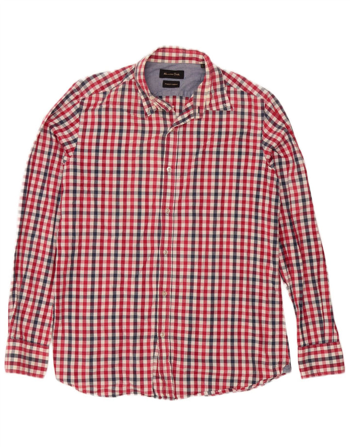 Massimo Dutti Chemise Homme Vichy Rouge Moyen