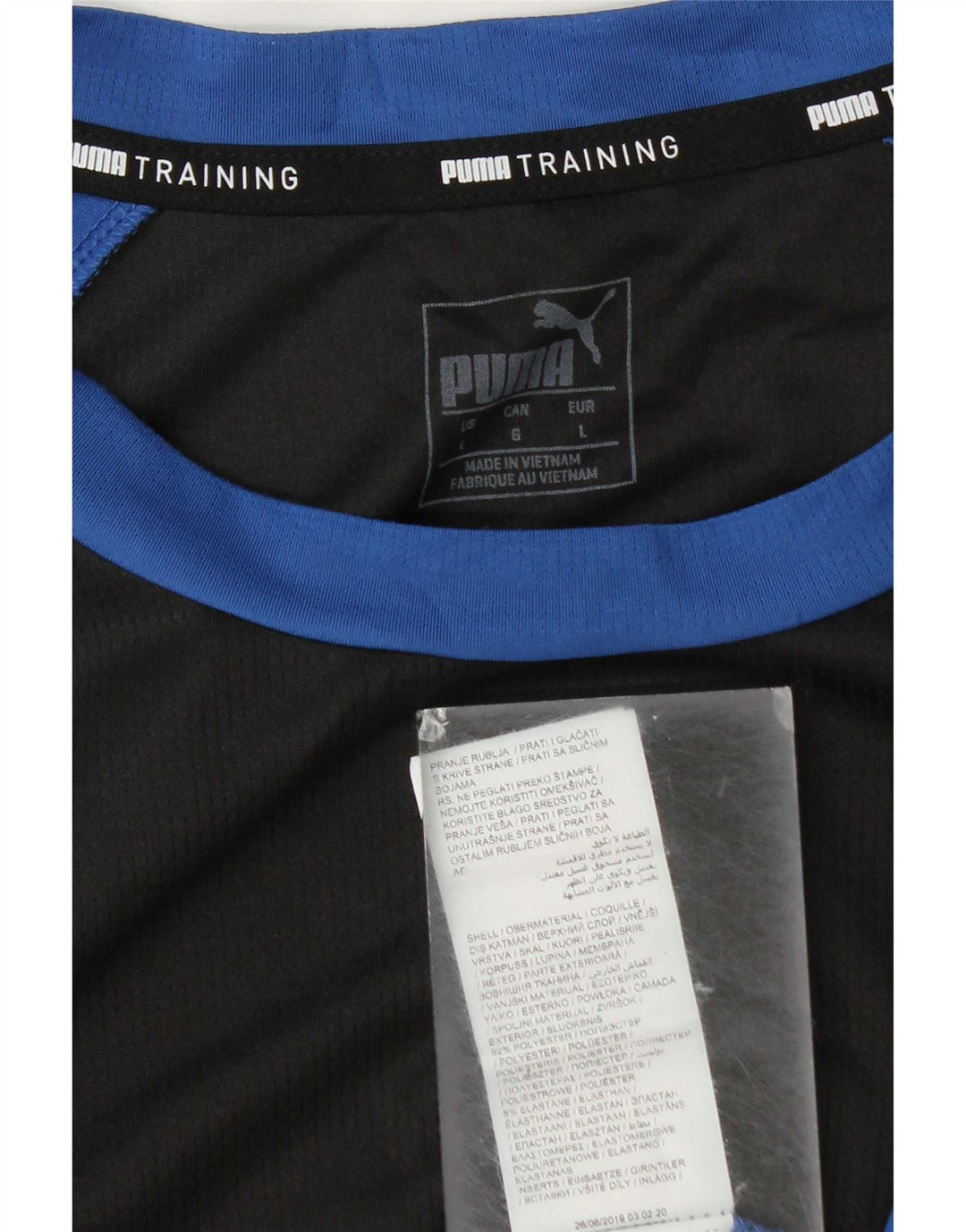 Puma T-Shirt Homme Haut Large Bleu Colorblock Polyester