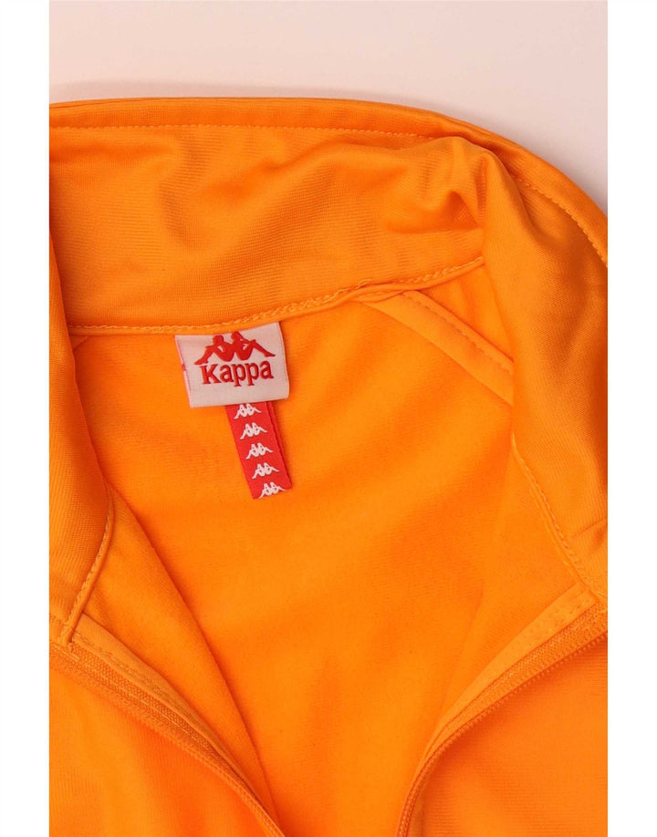 Kappa Veste de survêtement graphique pour femme UK 10 Small Orange Colourblock