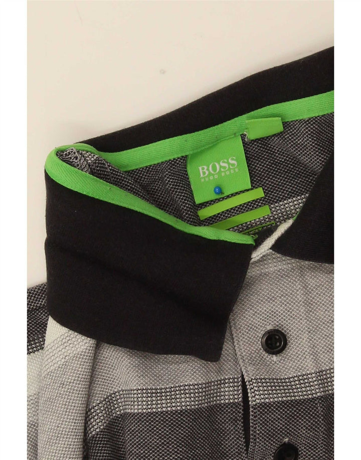 Hugo Boss Polo Homme Large Gris Rayé