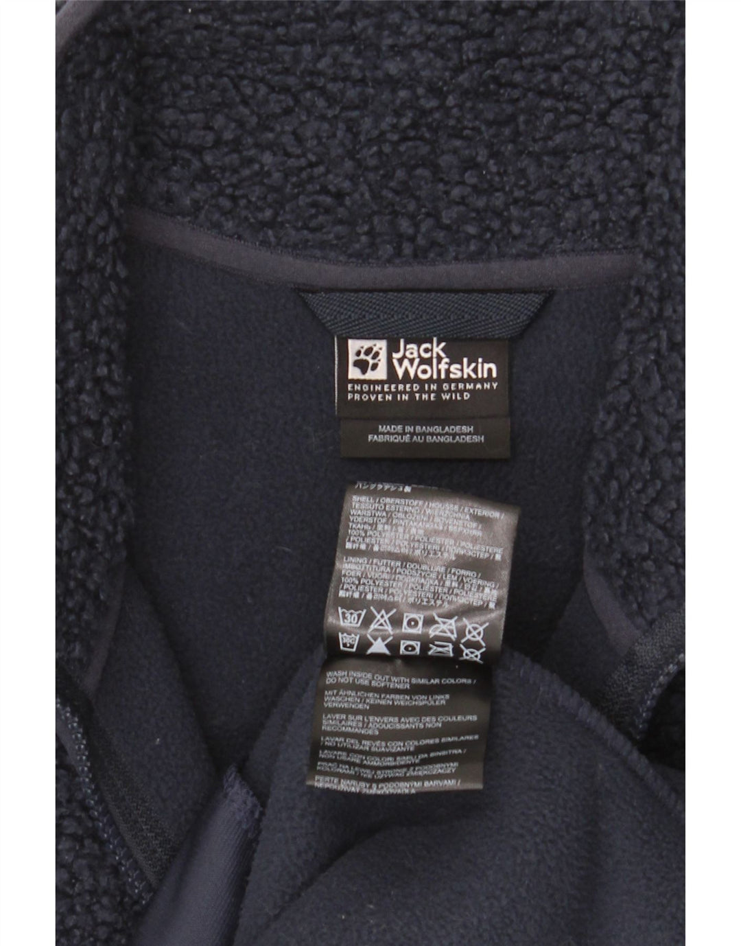 Jack Wolfskin Veste Polaire Femme UK 18 XL Bleu Marine Polyester