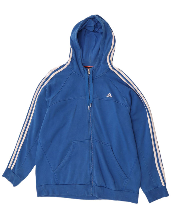 Adidas Pull à capuche zippé pour homme XL en coton bleu