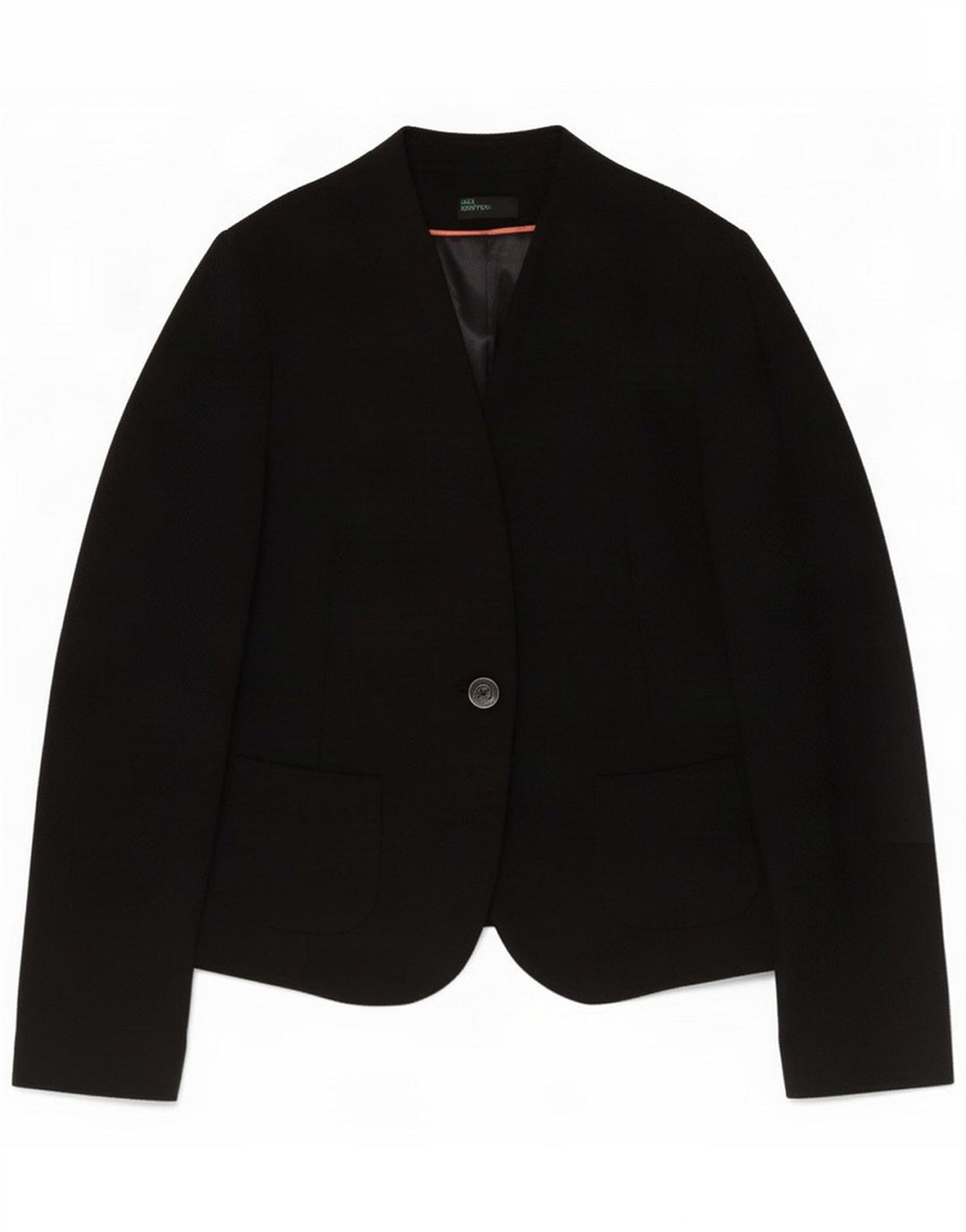 Benetton Veste blazer 1 bouton pour femme IT 42 Noir moyen Polyester