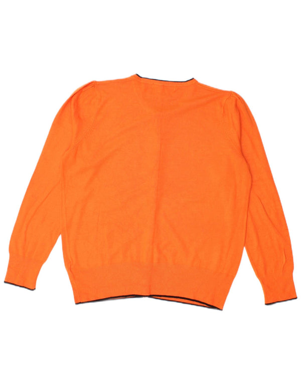 Marks & Spencer Pull Cardigan pour Femme UK 14 Grande Viscose Orange