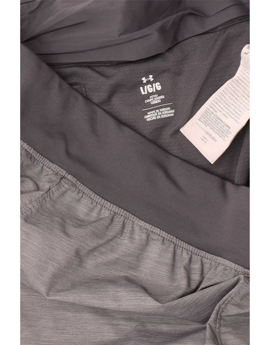 Under Armour Short de Sport Homme Large Gris Colorblock Polyester