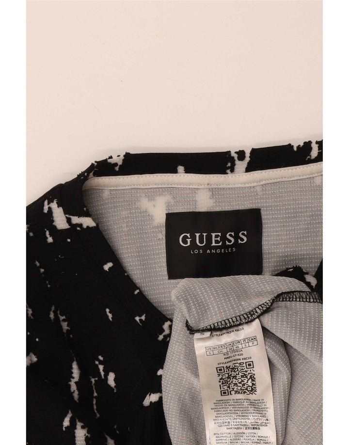 Guess Sweat-shirt à motif abstrait pour hommes, petit coton noir