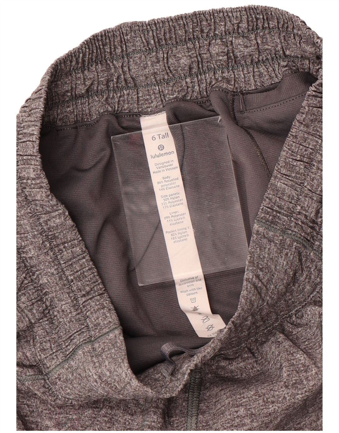 LULULEMON Short de sport pour femme US 6 Gris moyen Colourblock Polyester