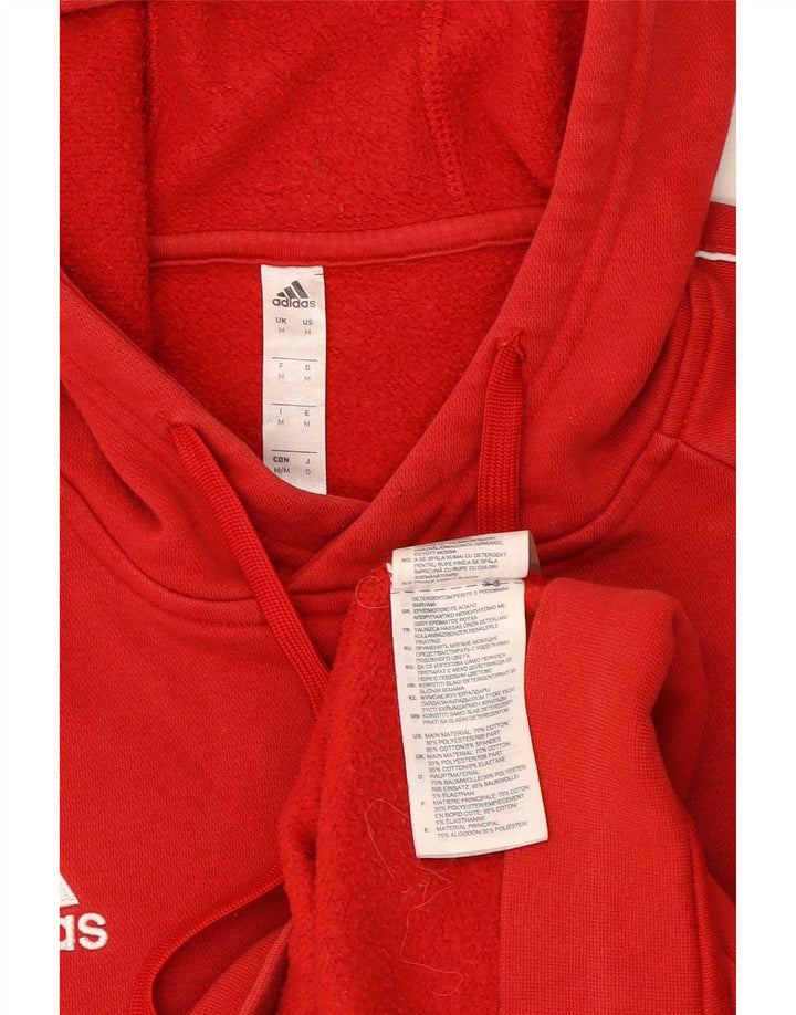 Adidas Pull à capuche pour homme en coton rouge moyen
