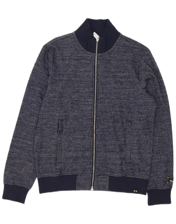 Sun68 Pull Cardigan Homme Bleu Marine Moyen Polyester