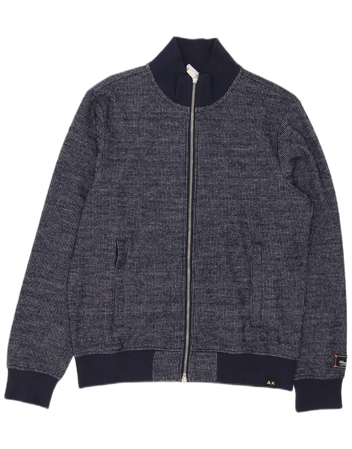 Sun68 Pull Cardigan Homme Bleu Marine Moyen Polyester