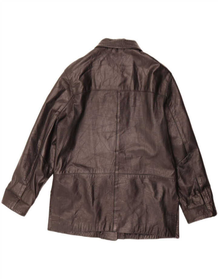 Max Grippo Veste en cuir pour femme EU 44 XL Cuir noir