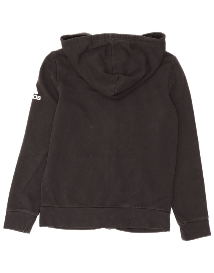 Adidas Pull à capuche zippé pour femme UK 12 Noir moyen