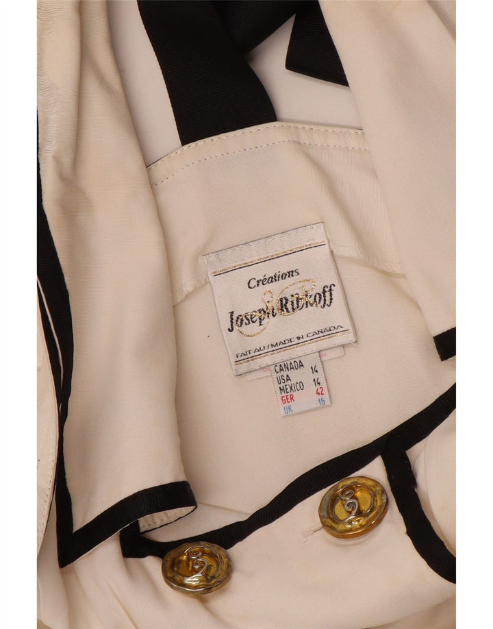 Joseph Ribkoff Gilet Femme UK 16 Large Viscose Blanche