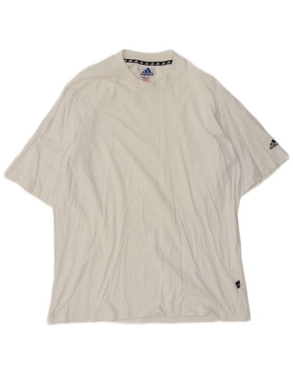 Adidas T-Shirt Homme Top UK 40/42 Coton Blanc Moyen