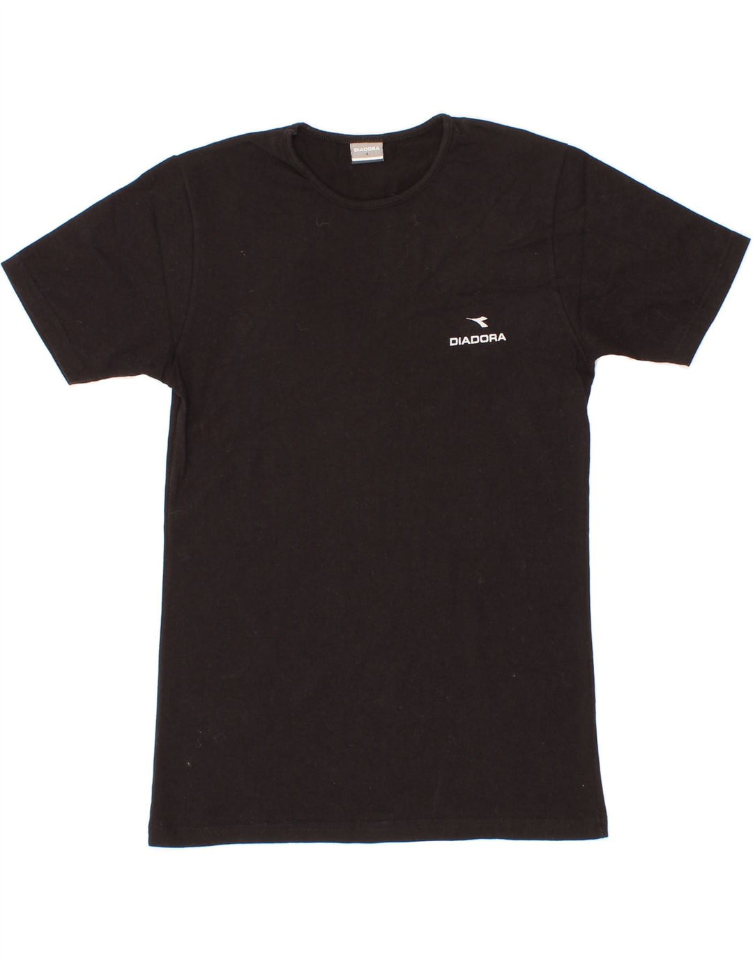 DIADORA Womens T-Shirt Top US 4 Small Black Cotton Vintage Diadora and Second-Hand Diadora from Messina Hembry 