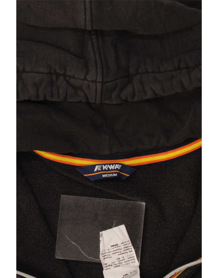 K-Way Pull à capuche zippé pour homme en coton noir moyen