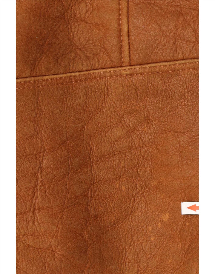 veste en peau de mouton homme vintage UK 42 XL peau de mouton marron