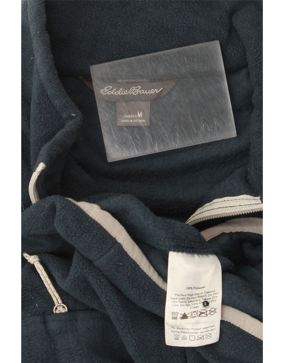 Eddie Bauer Veste polaire pour femme UK 12 Medium Bleu marine Polyester