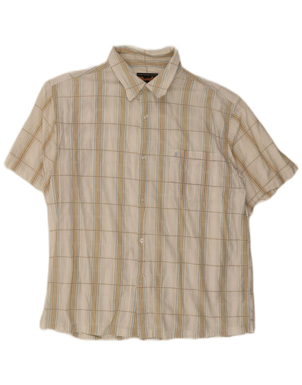 Wrangler Chemise à manches courtes pour homme XL en coton à carreaux blancs