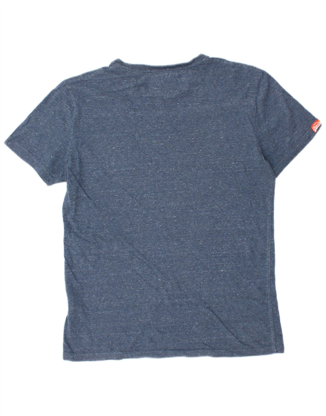SUPERDRY Homme T-Shirt Top Bleu Marine Moucheté Coton