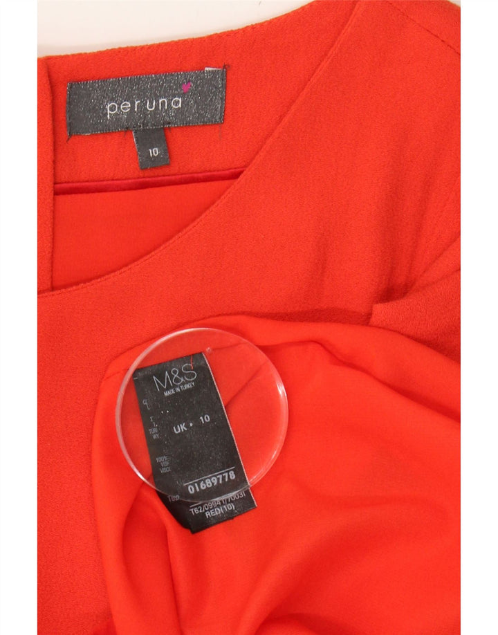 MARKS & SPENCER Womens Sheath Dress UK 10 Small  Red Polyester Vintage Marks & Spencer and Second-Hand Marks & Spencer from Messina Hembry 