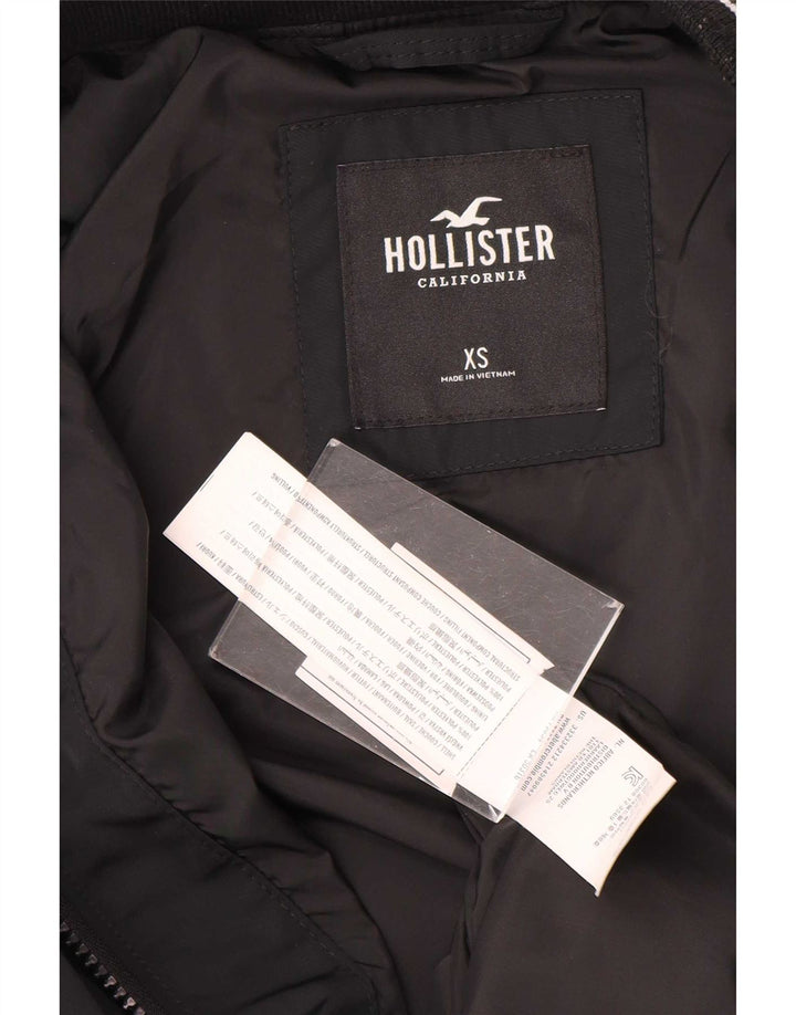 Hollister Veste Bomber Homme UK 34 XS Noir Rayé Polyester