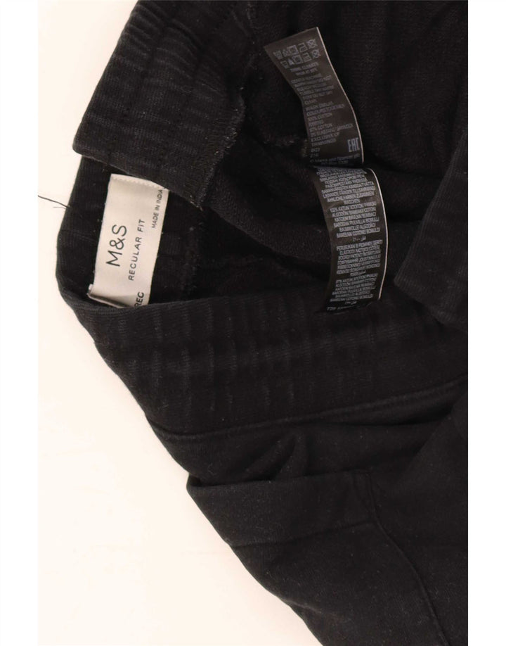 Marks & Spencer Pantalon de Survêtement Regular Fit Homme Noir Moyen