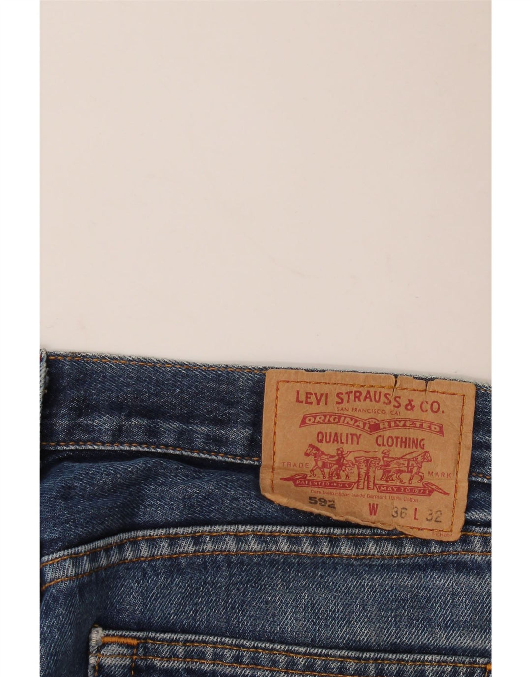 Levi's Jean Droit 592 Femme W36 L32 Bleu