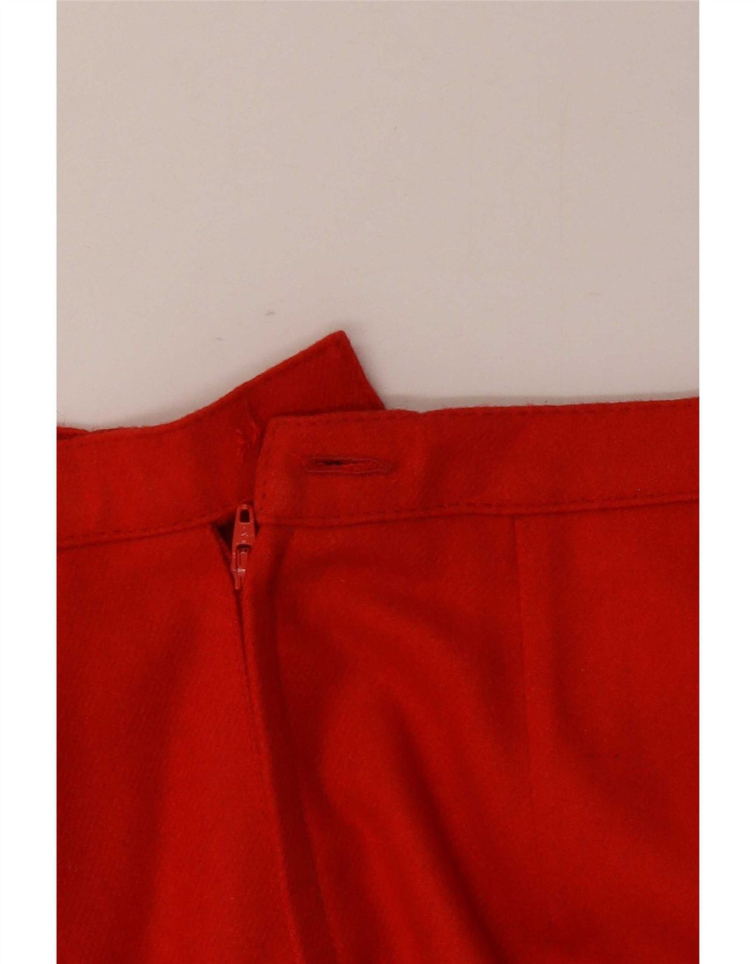 vintage Femme A-Line Jupe IT 42 Moyen W26 Laine Rouge