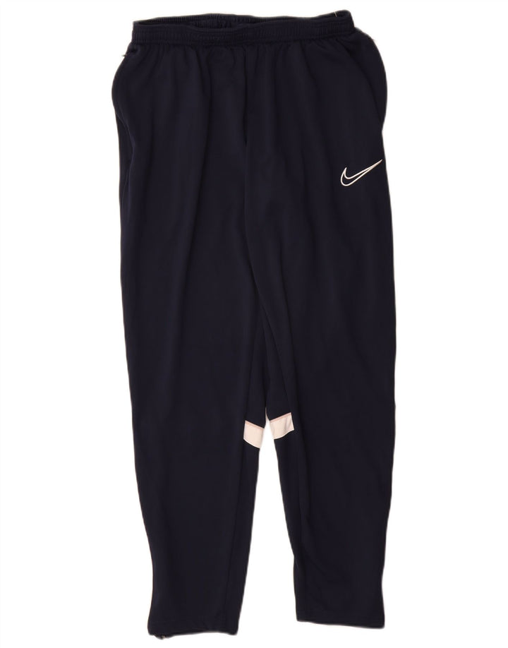 Nike Pantalon de survêtement Dri Fit pour homme XL Bleu marine Colorblock Polyester