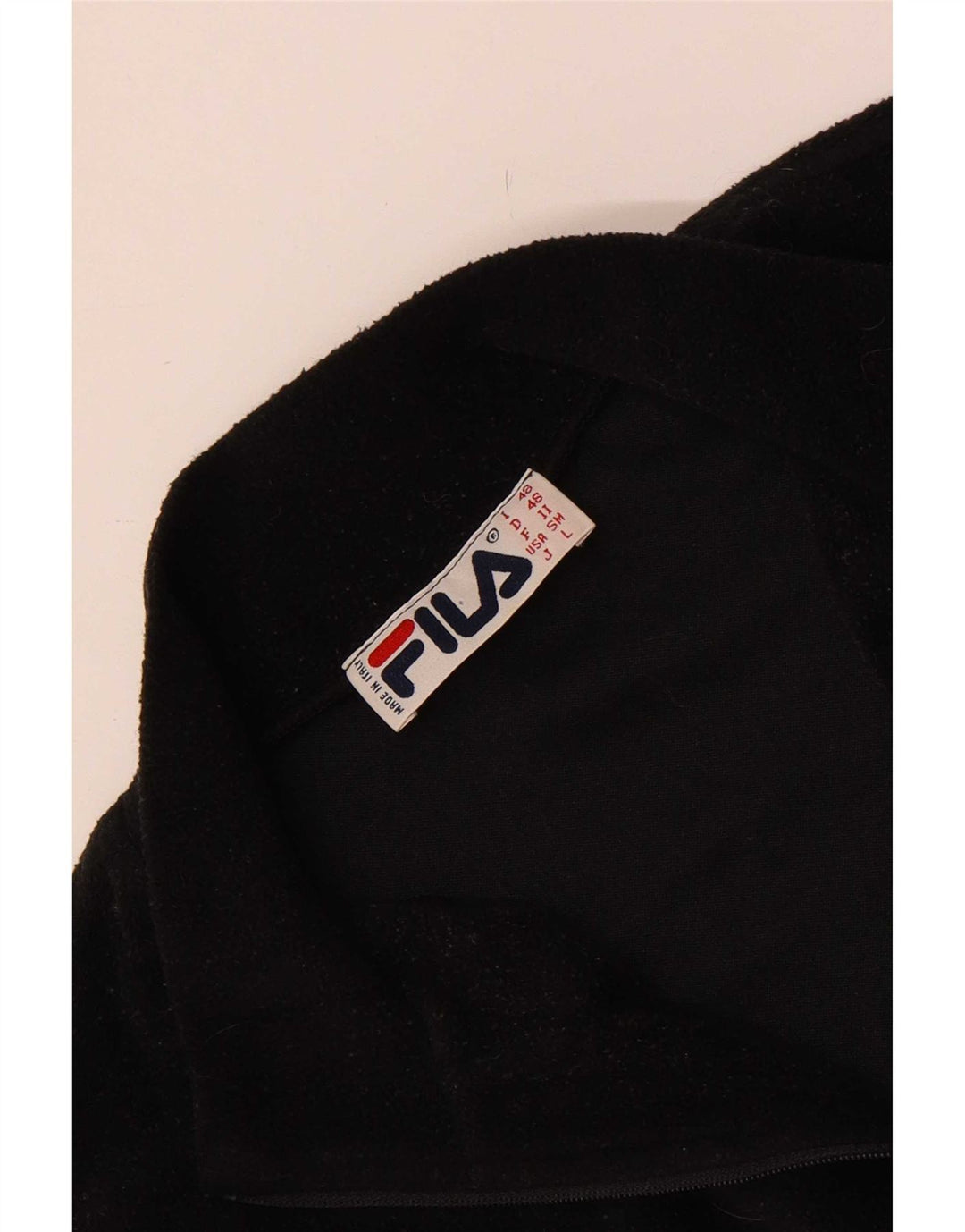 Fila Pull polaire à col zippé pour homme, petit, noir