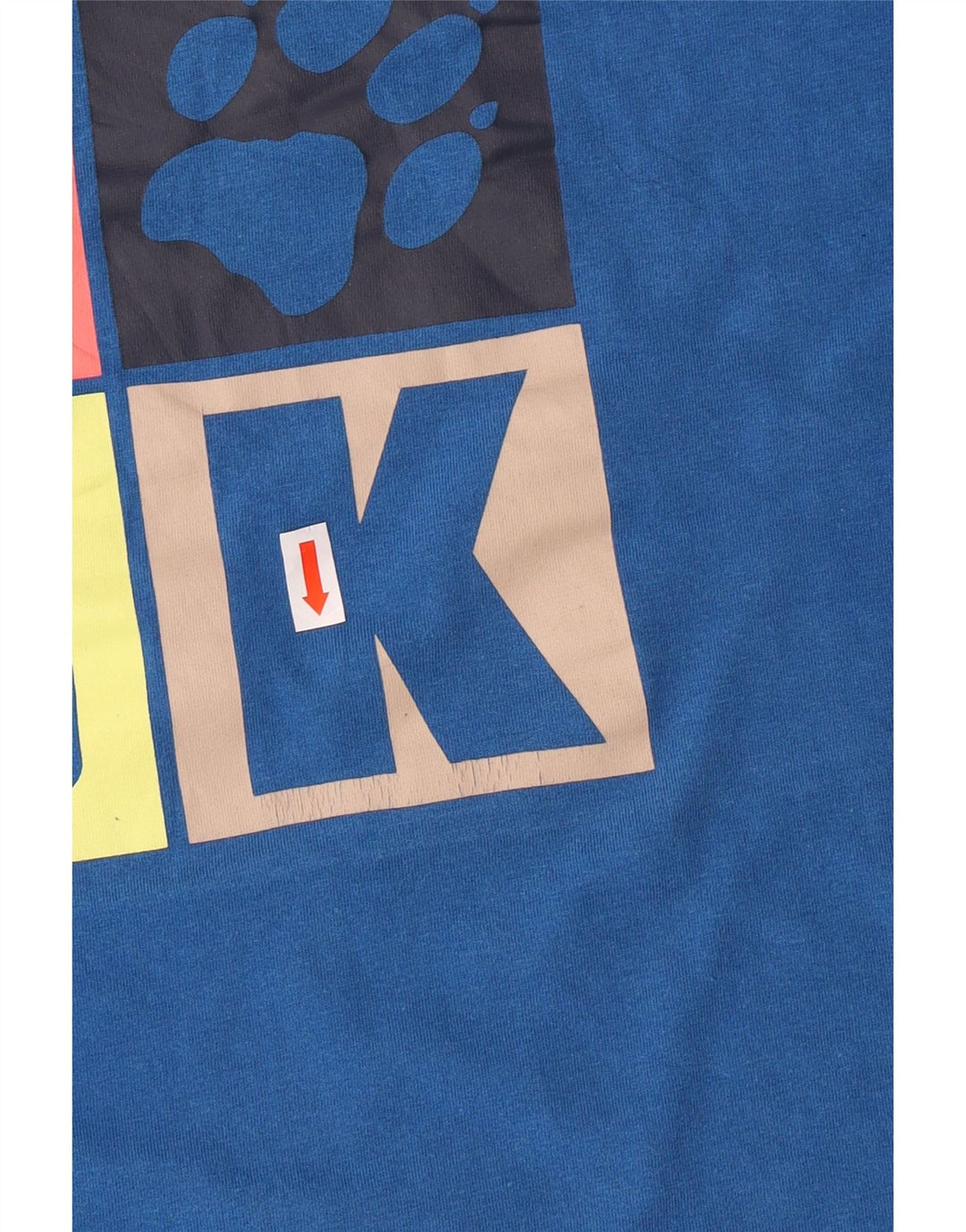 Jack Wolfskin T-shirt graphique pour femme UK 22/24 2XL Bleu Coton