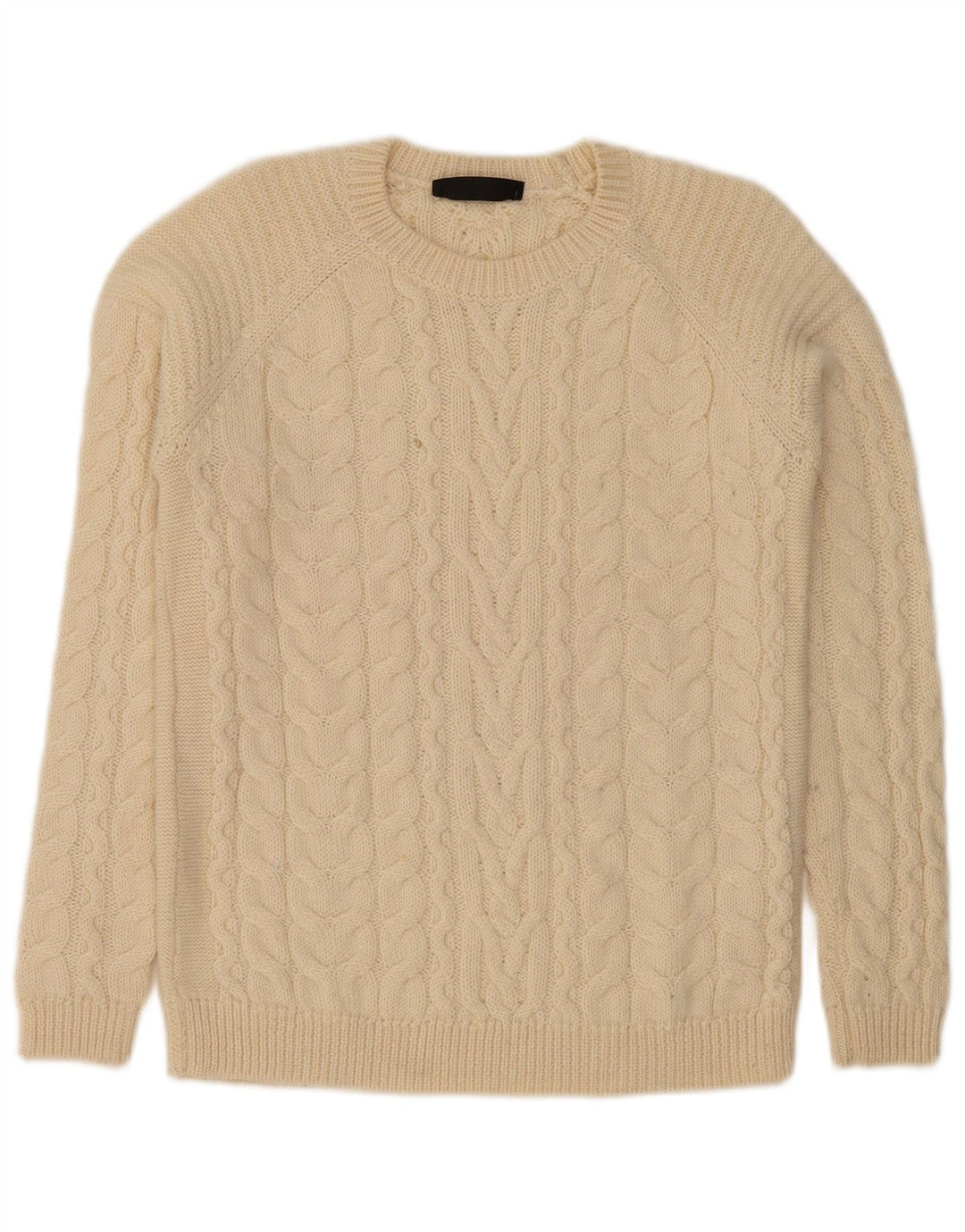 HALLHUBER Pull à col rond pour femme UK 14 Laine beige moyen