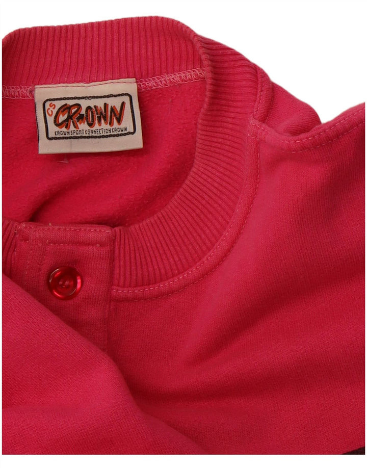 CROWN Sweat-Shirt Homme Rose Moyen Coton