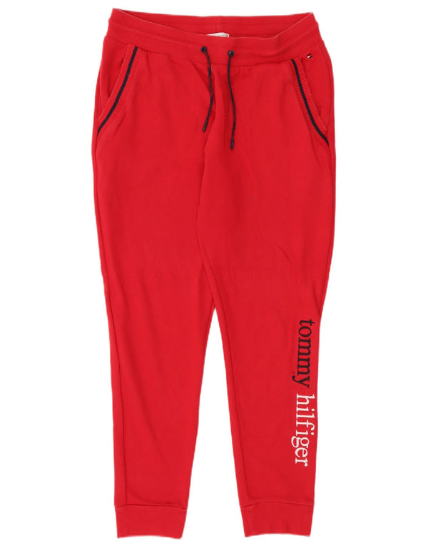 Tommy Hilfiger Pantalon de survêtement graphique pour homme en coton rouge Large