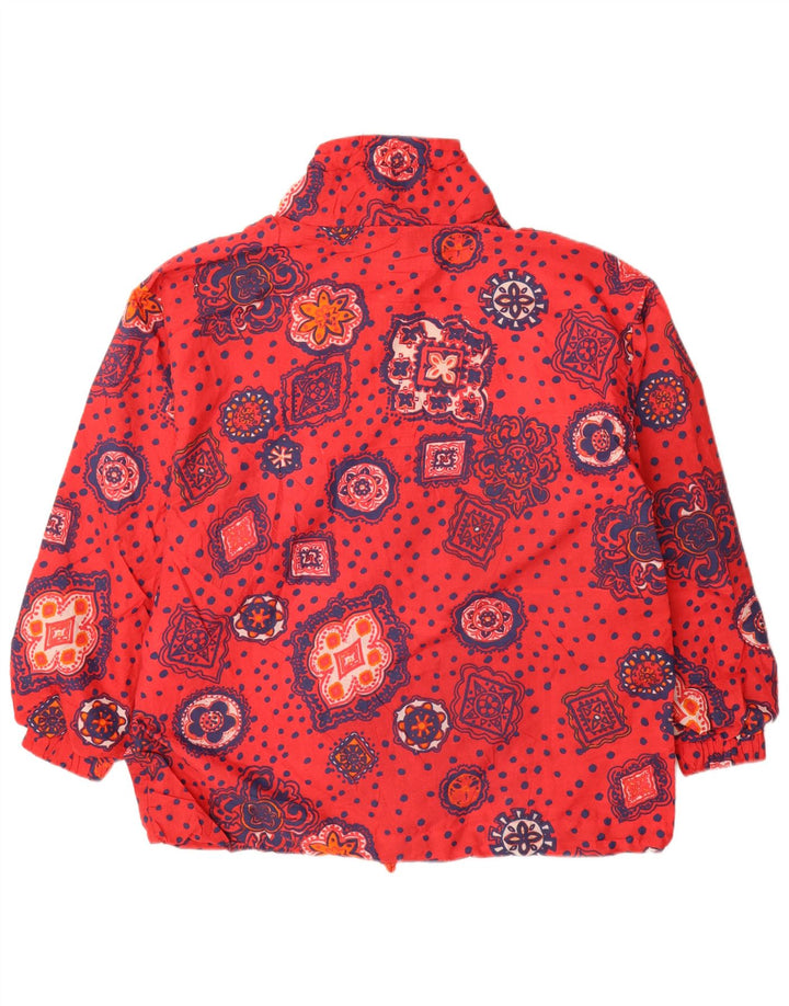Etirel Veste Anorak surdimensionnée pour femme UK 14 Polyester floral rouge moyen