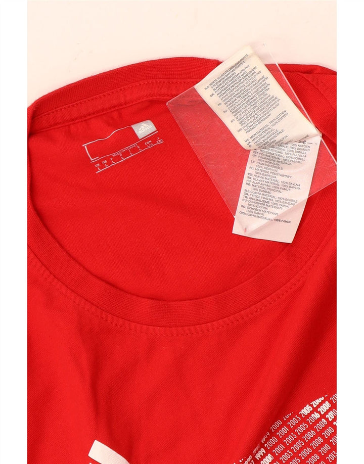 Adidas T-shirt graphique pour hommes, grand, rouge