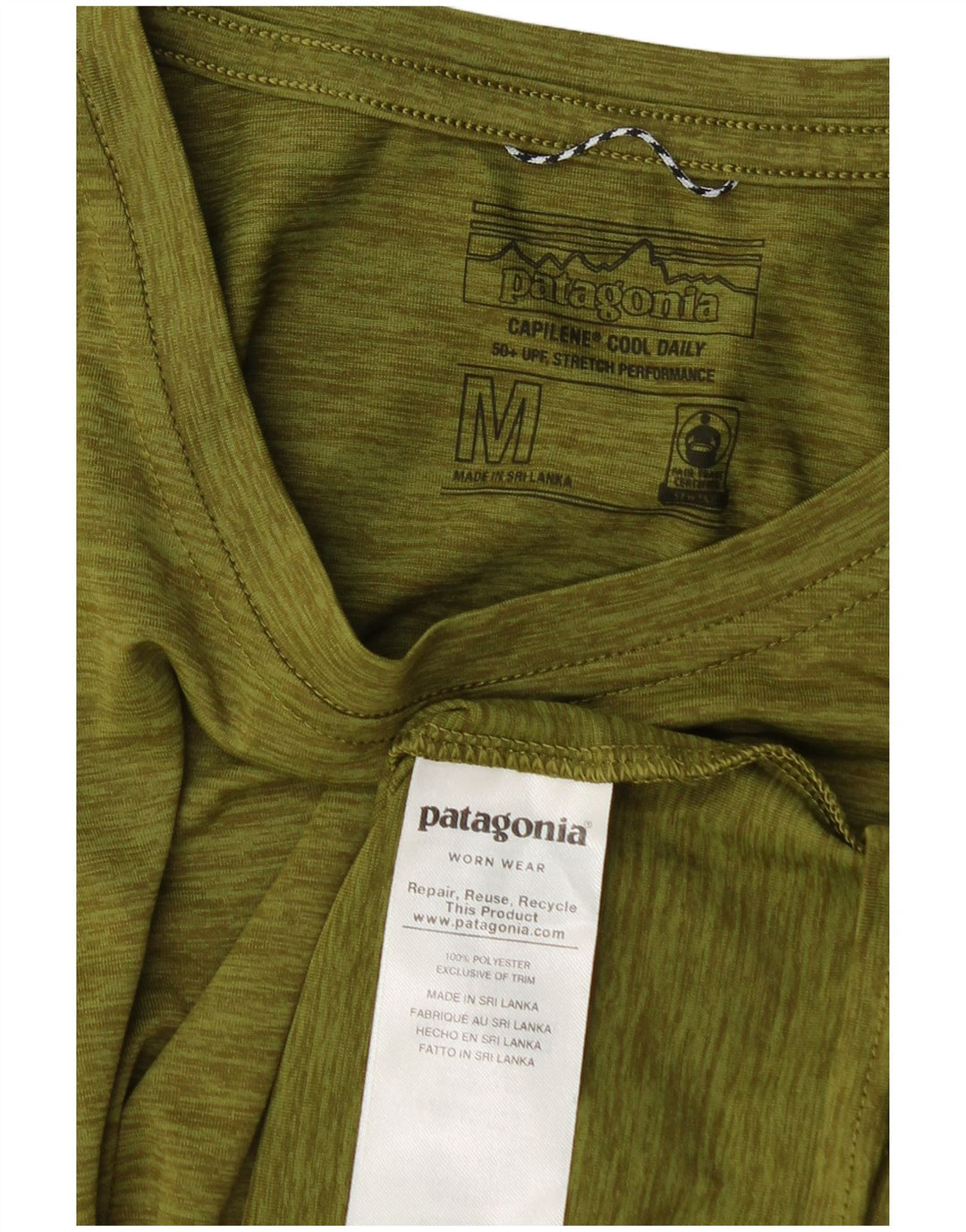 Patagonia T-Shirt Homme Kaki Moyen Moucheté Polyester