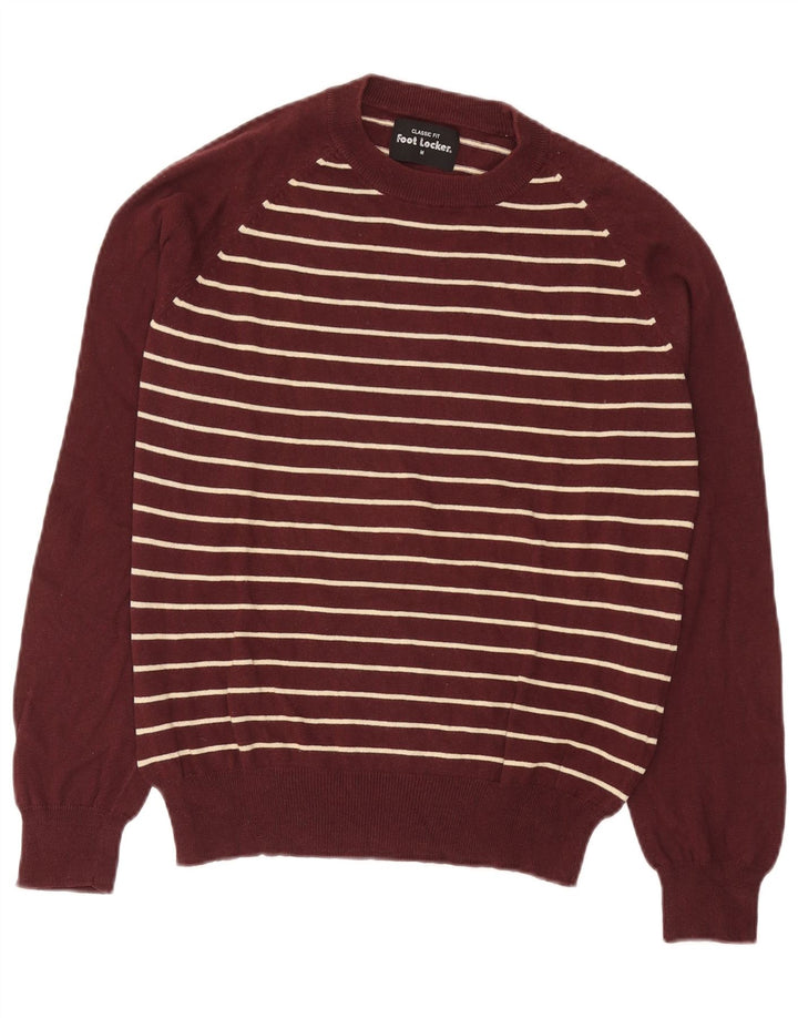 Foot Locker Pull col rond homme rayé bordeaux moyen
