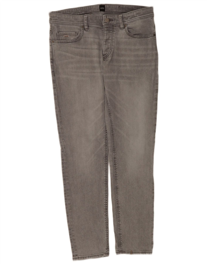Hugo Boss Jean Slim W34 L32 Gris Coton Homme