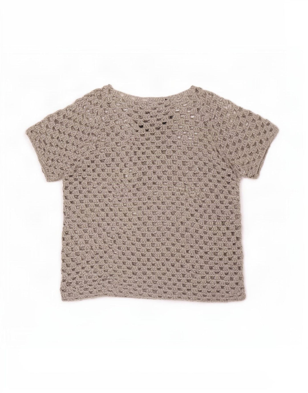 vintage Femmes Voir à travers Blouse Top UK 16 Grand Gris Floral