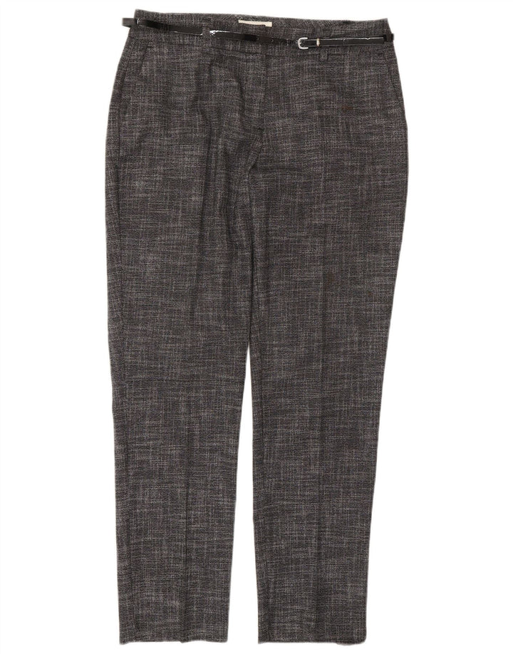 MONSOON Pantalon court décontracté pour femme UK 10 Small W27 L28 Gris moucheté