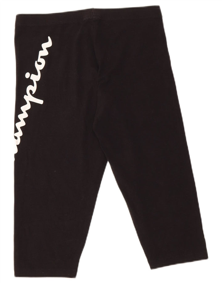 Champion Legging Capri Graphique Femme UK 10 Petit Noir