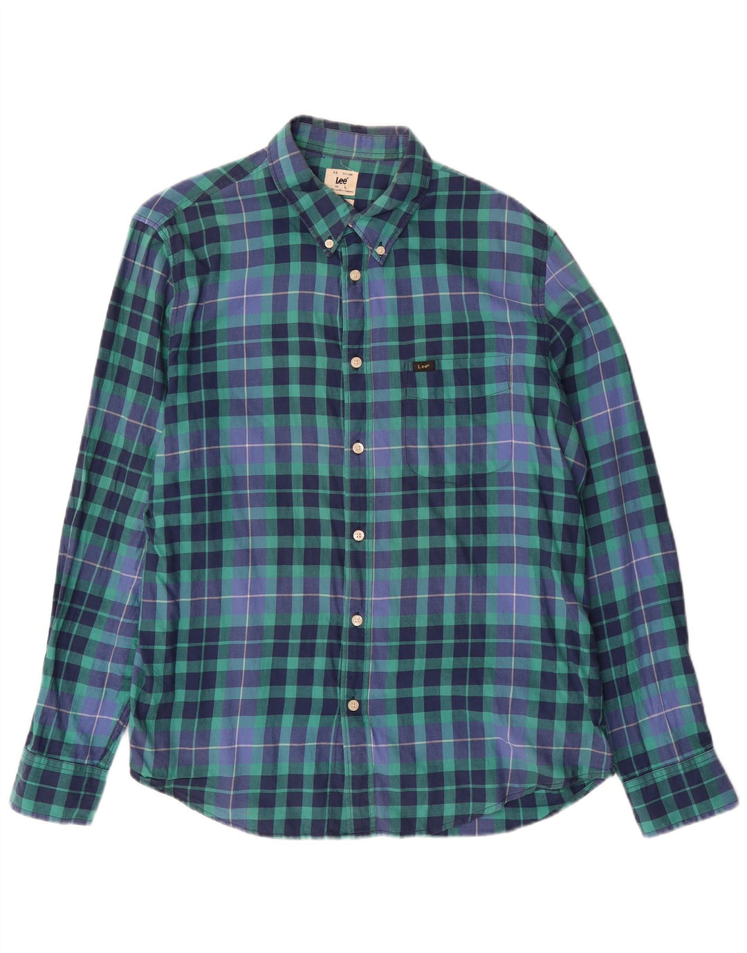LEE Chemise Regular Fit Homme Grand Carreau Bleu Coton